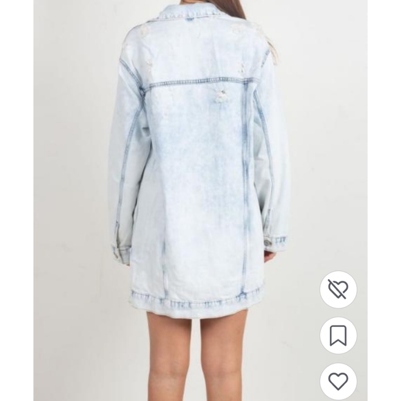 We the Free by Free People Oversized Long  Denim Jacket. - Picture 2 of 6